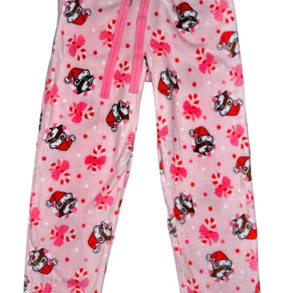 SOLDDDD 🛑 ON MC Festive Pink Santa Pajama Pants